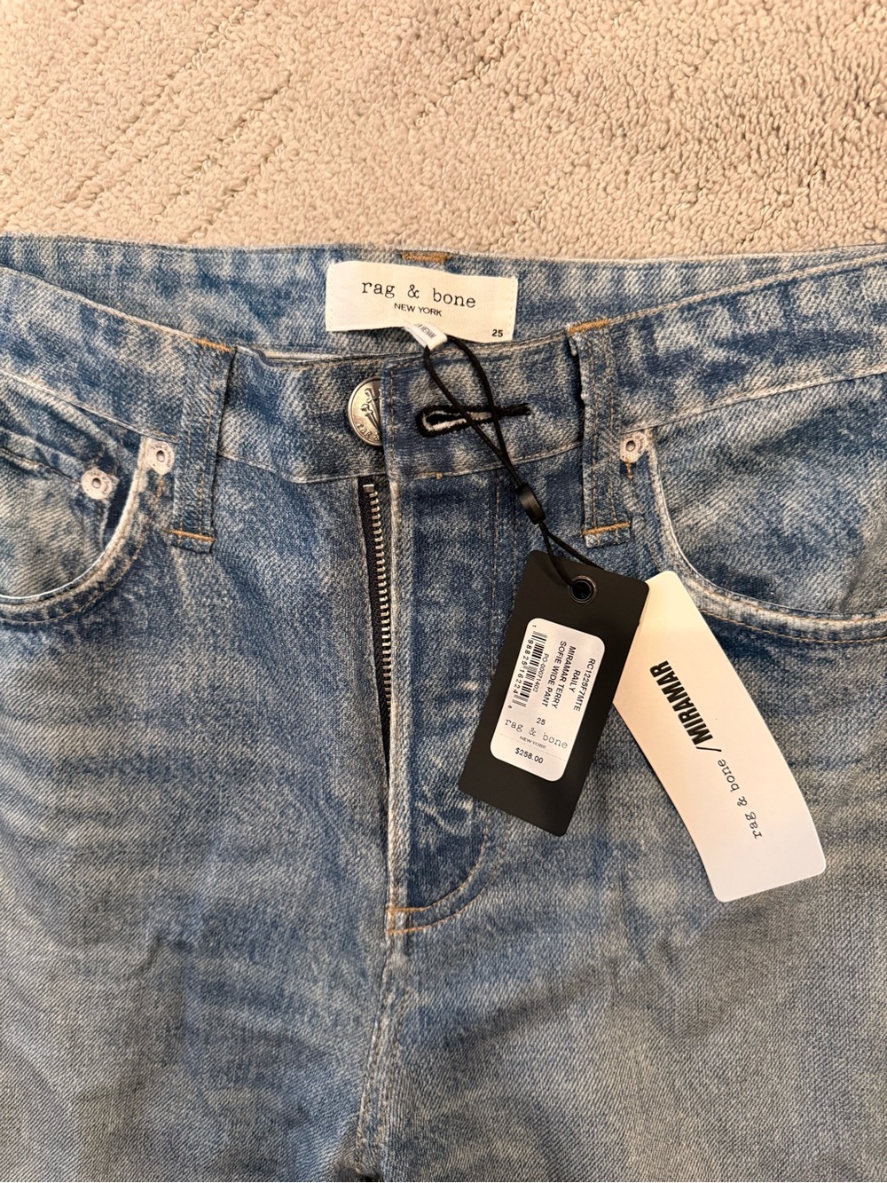 rag & bone Women's Light Blue Flare Jeans